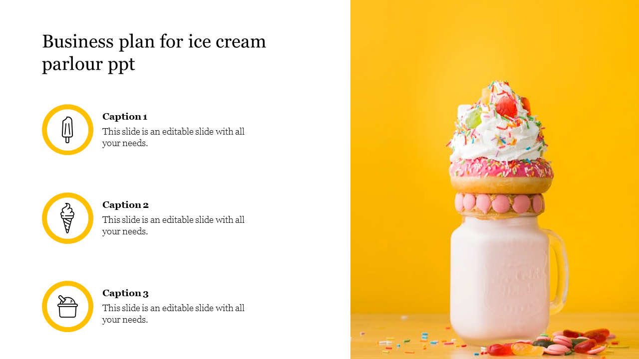 Business Plan for Ice Cream Parlour PPT & Google Slides